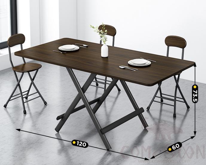 Folding dining table-120*60*73.5cm