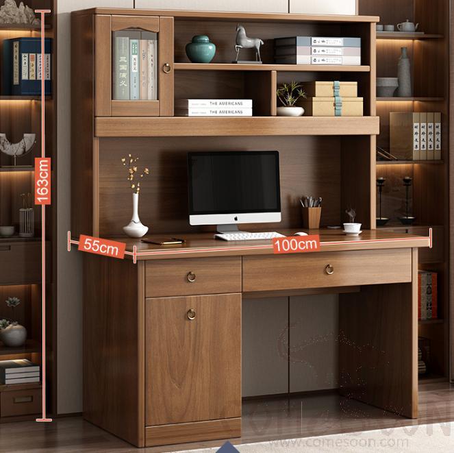Desk with bookshelf-100*55*163cm