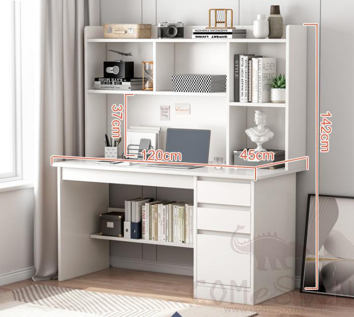 Computer desk with bookshelf-120*45*142cm