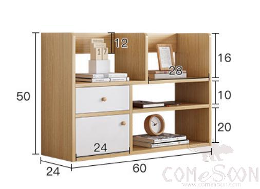 Desk bookshelf-60*24*50cm
