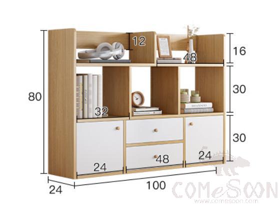 Desk bookshelf-100*24*80cm