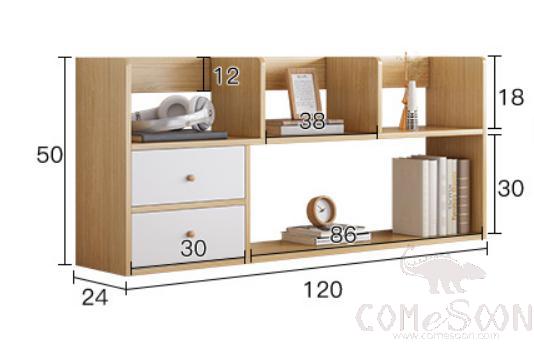 Desk bookshelf-120*24*50cm