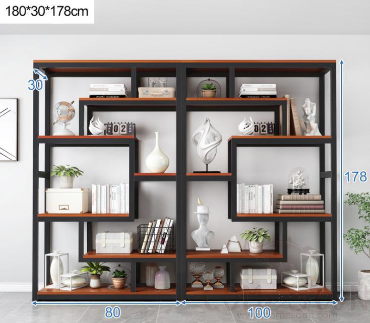 Simple bookshelf-(80+100)*30*178cm
