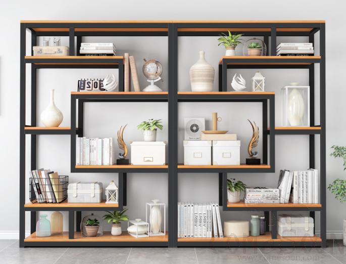 Simple bookshelf-(80+120)*30*178cm