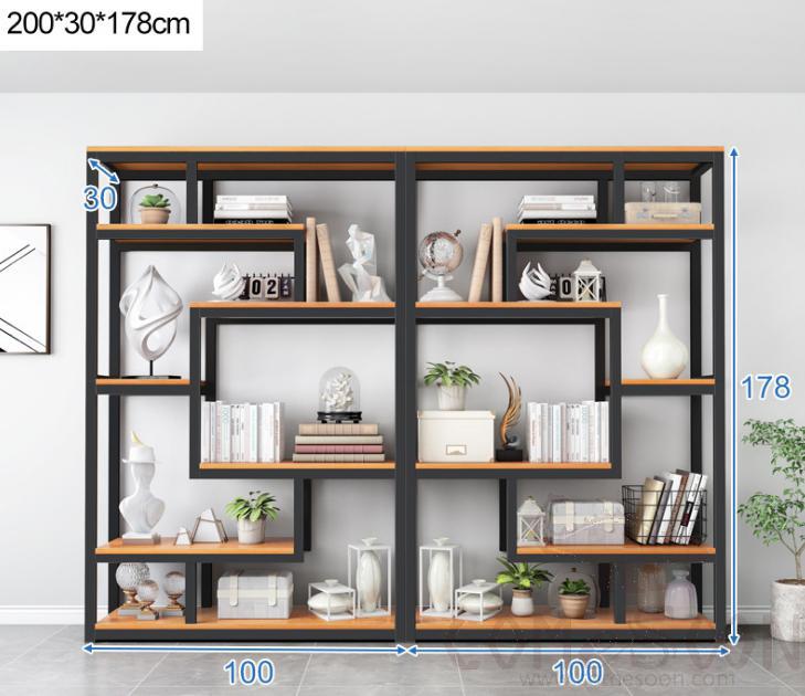 Simple bookshelf-(100+100)*30*178cm