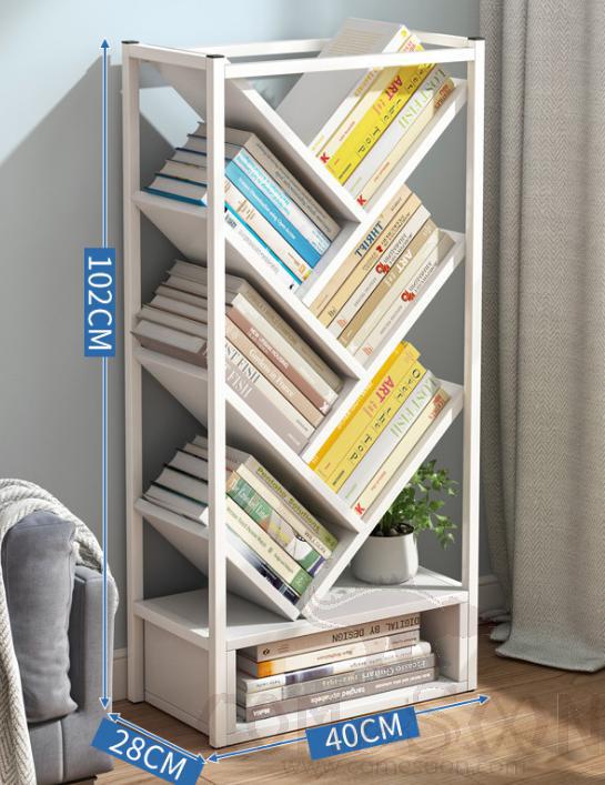 Simple tree-shaped bookshelf-40*28*102cm