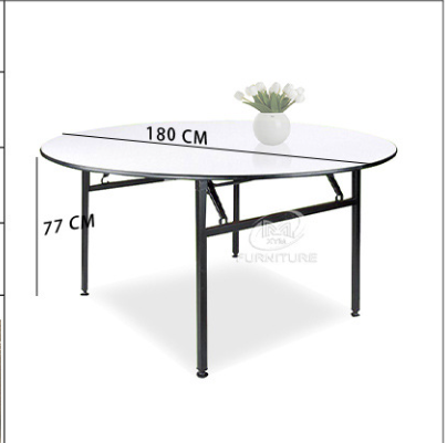 Folding round dining table-φ180*74cm