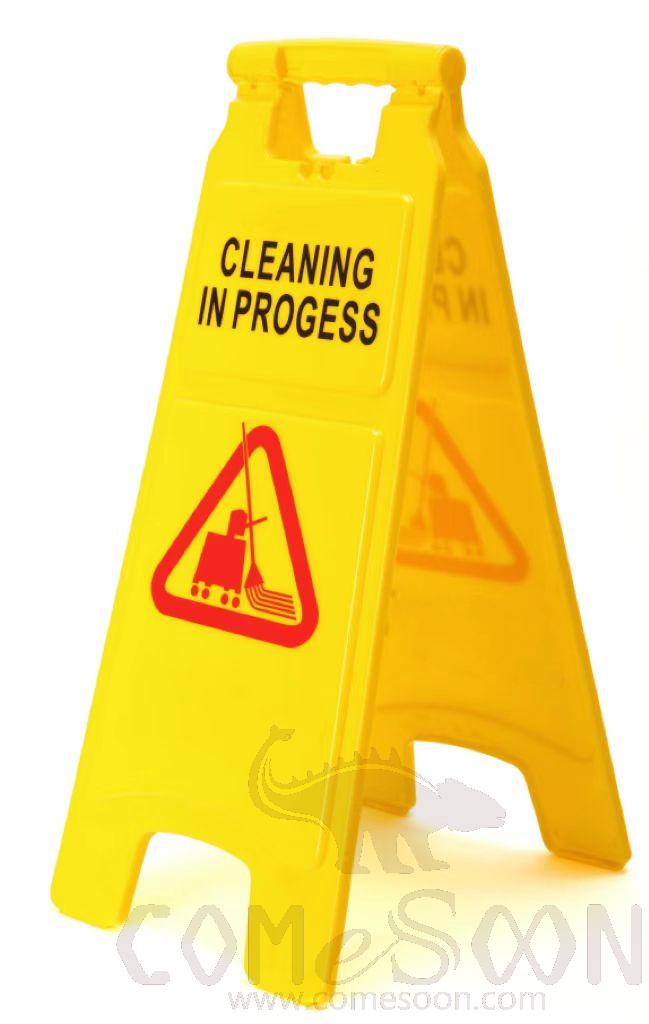 Floor Signs - Notice board - A-shaped - small-scale 
- CLEANING IN PROGRESS
