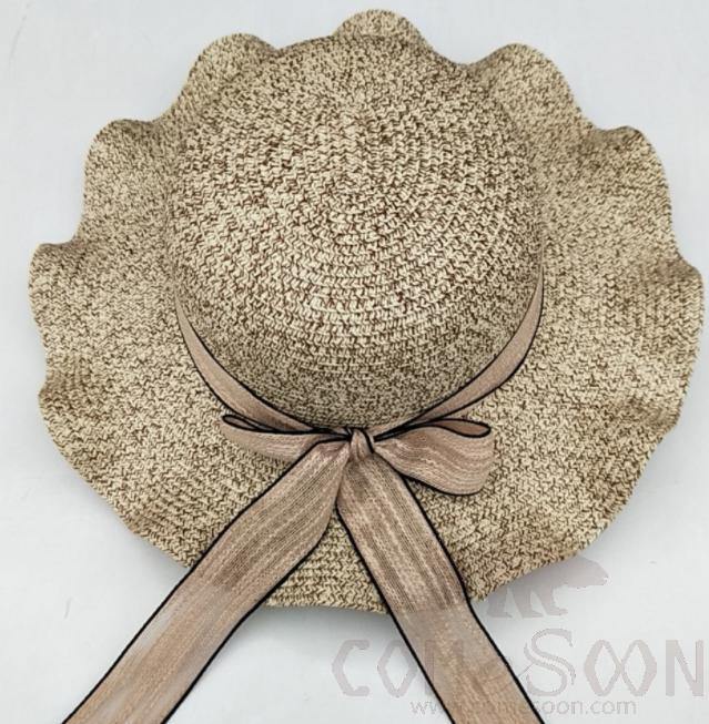 Straw Hat 1-Black,Straw,56~58cm