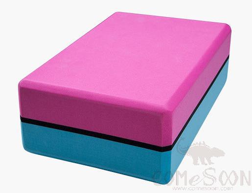 Yoga brick - EVA - (pink + blue)