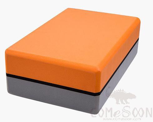 Yoga brick - EVA - (orange + grey)