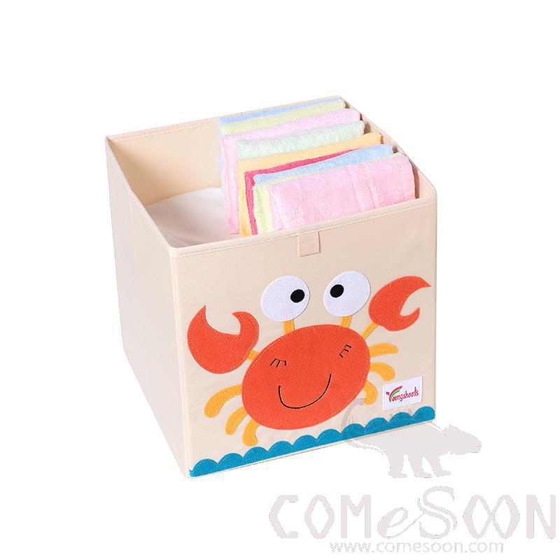 Linen Storage Basket-33*33*33cm,Waterproof coating Canvas linen + MDF insert