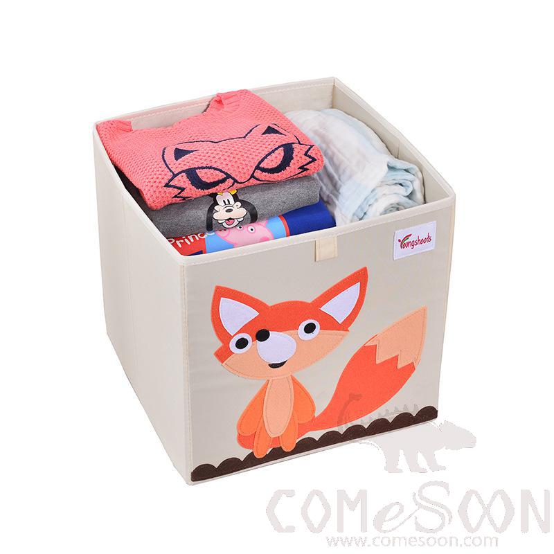 Linen Storage Basket-33*33*33cm,Waterproof coating Canvas linen + MDF insert