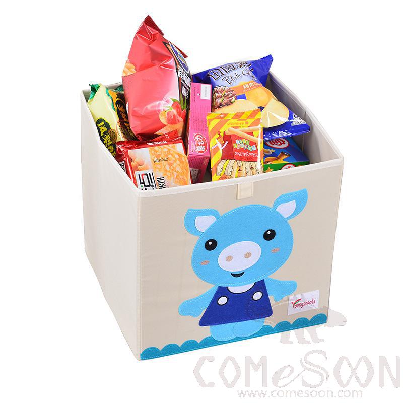 Linen Storage Basket-33*33*33cm,Waterproof coating Canvas linen + MDF insert