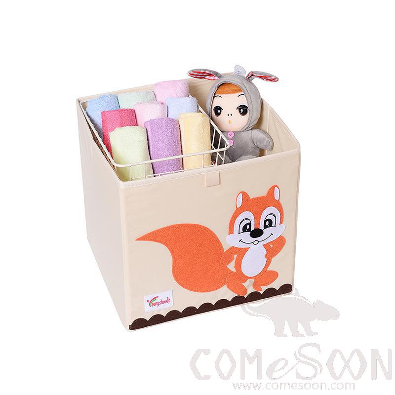 Linen Storage Basket-33*33*33cm,Waterproof coating Canvas linen + MDF insert