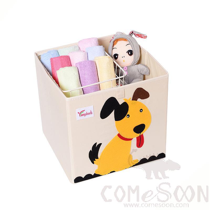 Linen Storage Basket-33*33*33cm,Waterproof coating Canvas linen + MDF insert