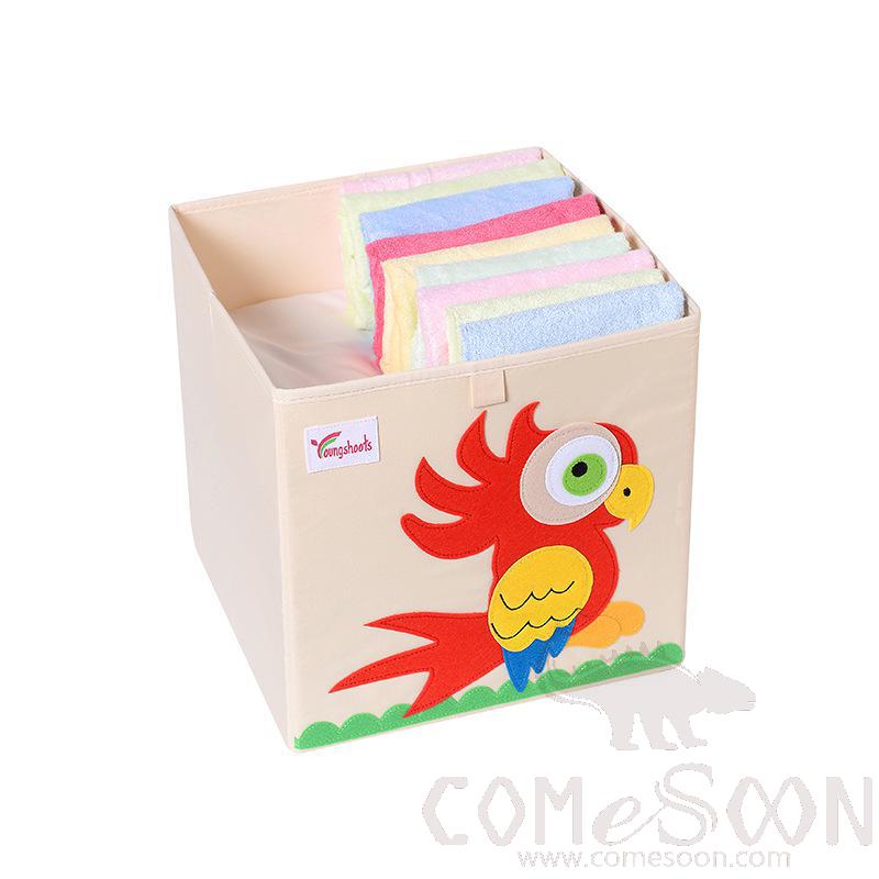 Linen Storage Basket-33*33*33cm,Waterproof coating Canvas linen + MDF insert