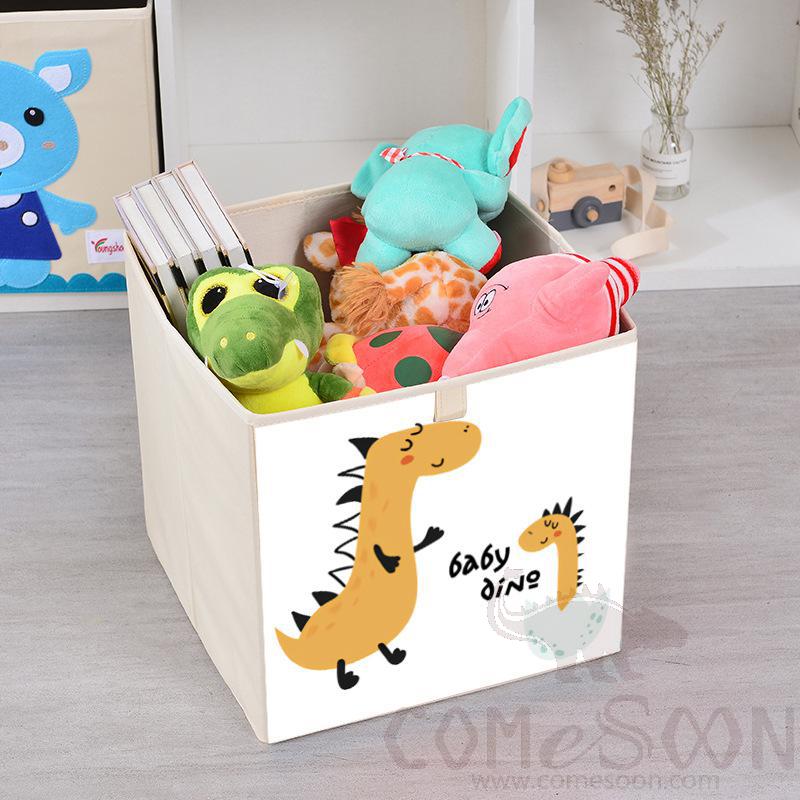Linen Storage Basket-33*33*33cm,Waterproof coating Canvas linen + MDF insert
