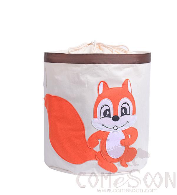 Linen Storage Basket-33*33*33cm,Waterproof coating Canvas linen + MDF insert