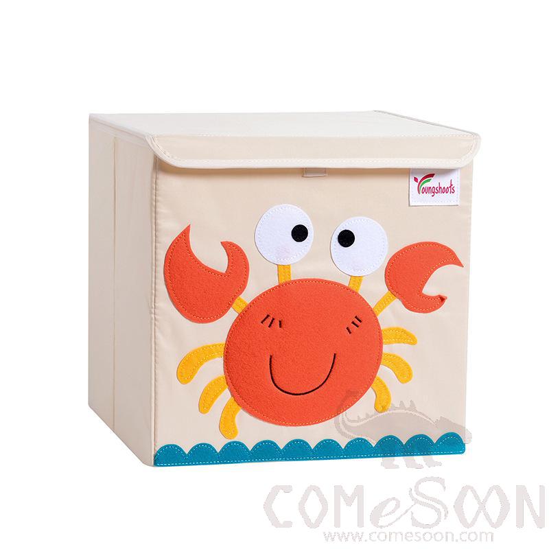Linen Storage Basket-33*33*33cm,Waterproof coating Canvas linen + MDF insert