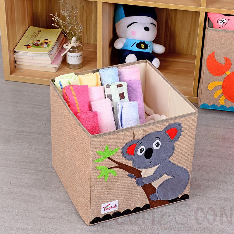 Linen Storage Basket-33*33*33cm,Waterproof coating Canvas linen + MDF insert