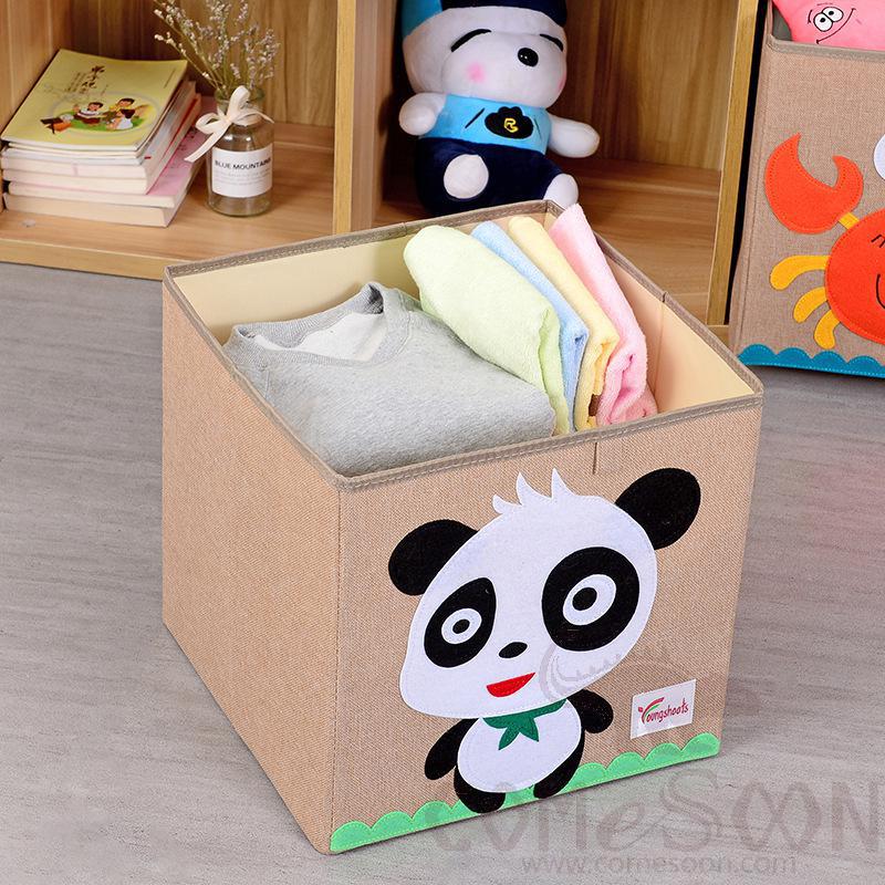 Linen Storage Basket-33*33*33cm,Waterproof coating Canvas linen + MDF insert