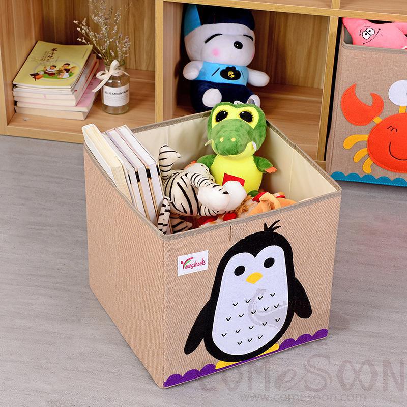 Linen Storage Basket-33*33*33cm,Waterproof coating Canvas linen + MDF insert