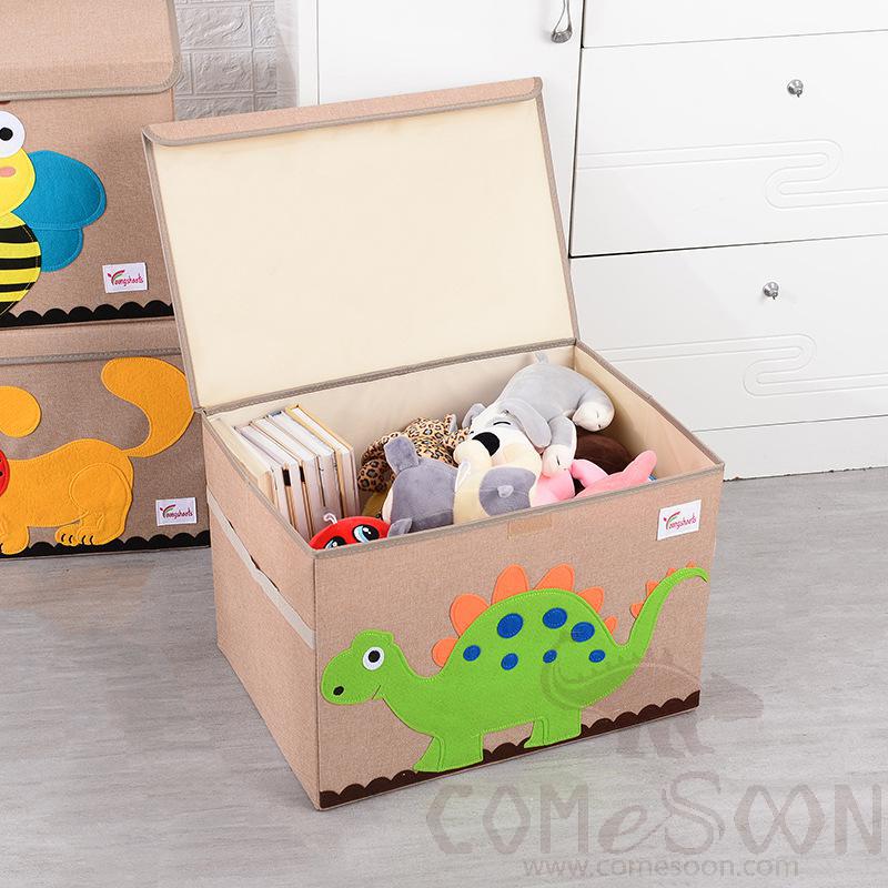 Linen Storage Basket-33*33*33cm,Waterproof coating Canvas linen + MDF insert