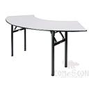 Foldable Crescent PVC Finishing Table / Banquet Table,760*2139*H760mm