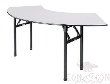 Foldable Crescent PVC Finishing Table / Banquet Table,915*2567*H760mm