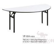 Foldable Half Moon HPL Finishing Table / Banquet Table,D2400*H760mm