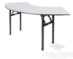 Foldable Crescent HPL Finishing Table / Banquet Table,915*2567*H760mm