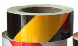 Fire safety warning tape - 5cm wide - yeloow black