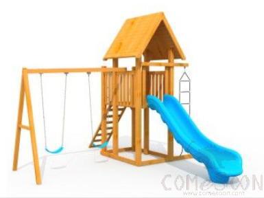 Wood Playground-350*350*320cm ， Playground Castle