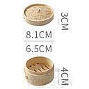 Bamboo Steamer Dim Sum Basket Set, φ8cm