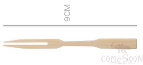 Disposable Bamboo Fruit Cake Fork 9cm