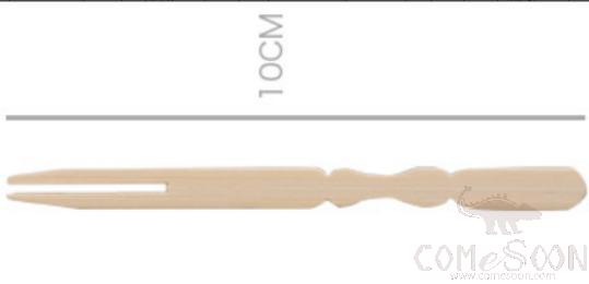 Disposable Bamboo Fruit Cake Fork 10cm