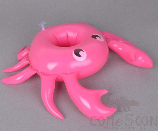 Inflatable floating beverage cup holder,Crab