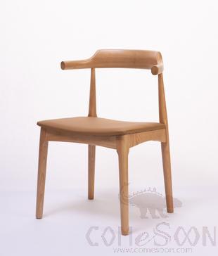 Chair，Ash Wood + Leather Pad，560*510*780mm
