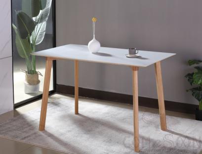 Table，Ash Wood + Multi-Layer Board With Natural Solid Wood Leather，1400*800*750mm