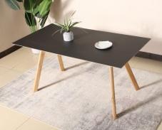 Table，White Oak Frame + Solid Wood Multilayer Board With Linoleum Surface，1400*800*750mm