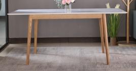 Table，Mdf With Imported Natural Walnut Veneer + White Oak Frame，1700*750*750mm