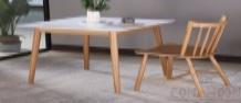 Table，Mdf Spray Paint + White Oak Frame，750*750*750mm