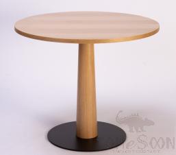 Table，Multi-Layer Board With White Oak Veneer + Solid Wood Legs，800*800*740mm