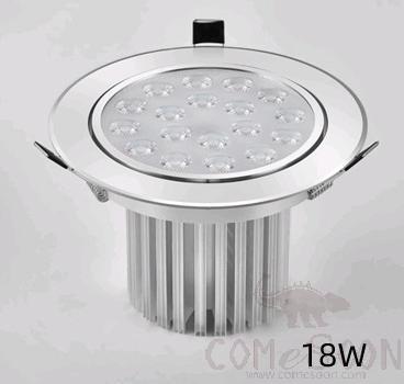 Recessed Ceiling Downlight, White light, 18W, Sunflower Radiator, Hole diameter 140-150mm