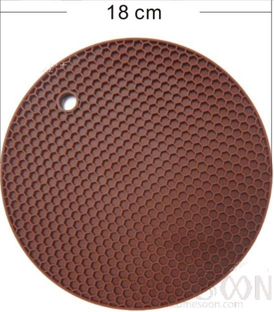 Silicon Coasters，Brown，Φ18cm