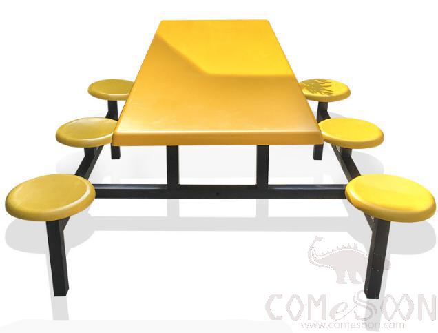 Frp Canteen Tables And Chairs-160*60*75Cm,Plastics And Steel