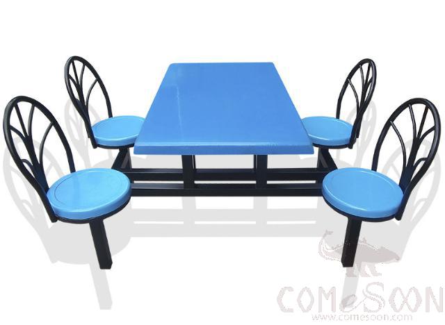 Frp Canteen Tables And Chairs-110*60*75Cm,Plastics And Steel