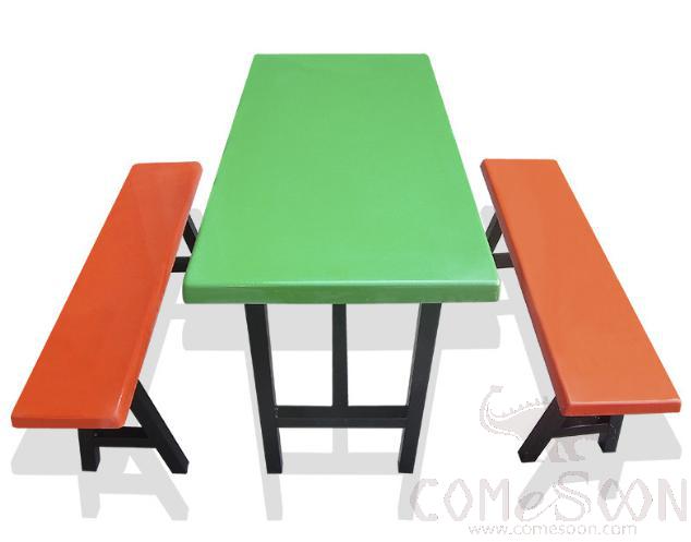 Frp Canteen Tables And Chairs-110*60*75Cm,Plastics And Steel