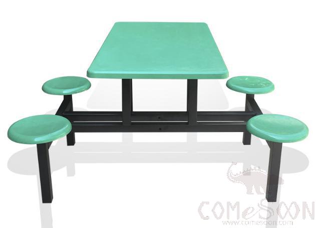 Frp Canteen Tables And Chairs-110*60*75Cm,Plastics And Steel